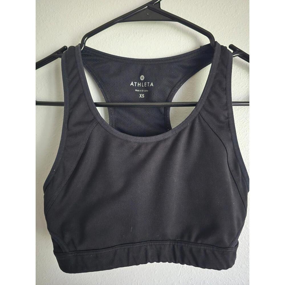 Athleta Black Sports Bra Racerback  (XS)
